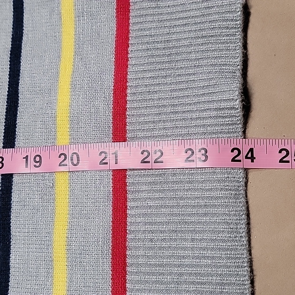 La Ligne for Target Gray Sweater with Multi-Color Stripes, Long Sleeve, EUC - Picture 9 of 11
